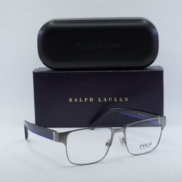 Polo Ralph Laurent PH1219 9266 Rectangle Eyeglasses - Semishiny Gunmetal 56mm - Picture 8 of 9